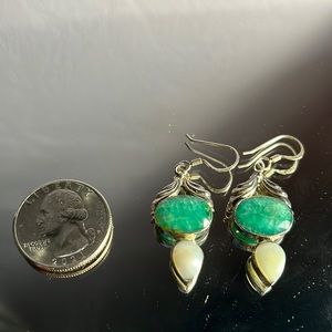 JADE AND PEARL EARRINGS